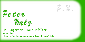 peter walz business card